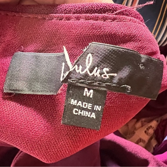 Lulus So Flirty Burgundy One-Shoulder Cutout Asymmetrical Dress - MEDIUM - Picture 7 of 7